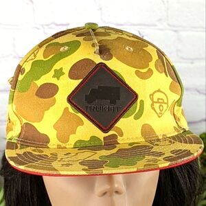 Trukfit Camouflage Hip-Hop Baseball Cap Flat Brim Cap Adjustable Strapback Hat